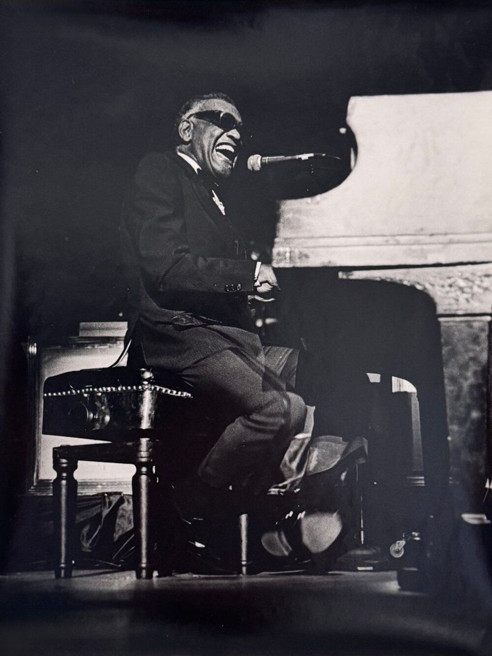 15x19" Ray Charles Signed Original 1980s New Orleans Photographer Harold Baquett